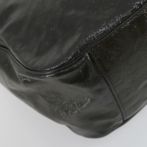 SAINT LAURENT Shoulder Bag Enamel Khaki Silver Auth bs31200 - Picture 16 of 16